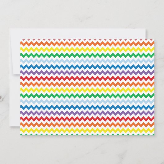 Rainbow Birthday Party - Hartelijk dank - kaart me (Achterkant)