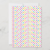 Rainbow Birthday Party Invitation Card Foto Kaart (Achterkant)