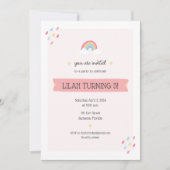 Rainbow Birthday Party Kaart (Voorkant)