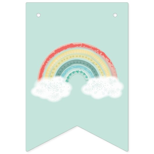 Rainbow Birthday Party Kinder Vlaggetjes (Eerste vlag)