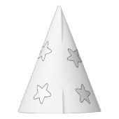 Rainbow Birthday Party - Kleur uw eigen Pet Feesthoedjes (Achterkant)