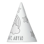 Rainbow Birthday Party - Kleur uw eigen Pet Feesthoedjes (Rechts)