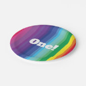 Rainbow Birthday Party Papieren Bordje (Gekanteld)