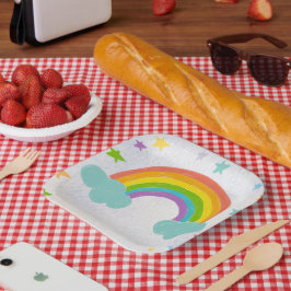 Rainbow Birthday Party Papieren Bordje
