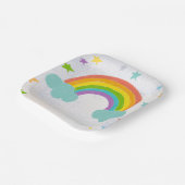 Rainbow Birthday Party Papieren Bordje (Gebogen)