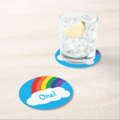 Rainbow Birthday Party Ronde Kartonnen Onderzetter (Insitu)