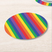 Rainbow Birthday Party Ronde Kartonnen Onderzetter (Gebogen)