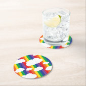 Rainbow Birthday Party Ronde Kartonnen Onderzetter (Insitu)