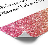 Rainbow Birthday Party Sign Poster (Hoek)