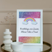 Rainbow Birthday Party Sign Poster