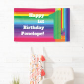 Rainbow Birthday Party Spandoek (Insitu)
