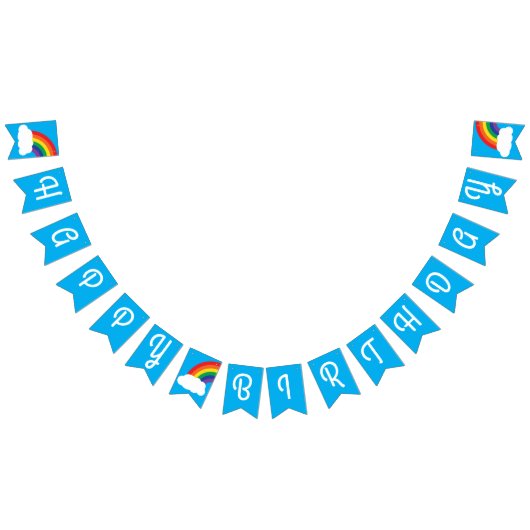 Rainbow Birthday Party Vlaggetjes (Alle)