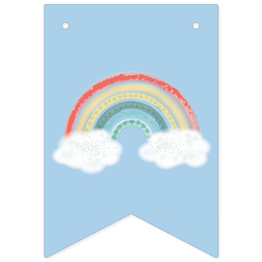 Rainbow Birthday Party Vlaggetjes (Eerste vlag)