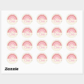 Rainbow Birthday Ronde Sticker (Vel)