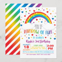 Rainbow Birthday Uitnodiging