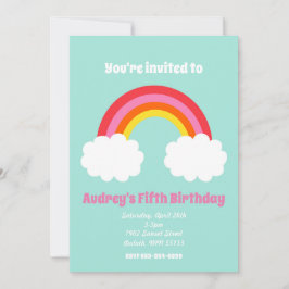 Rainbow Birthday Uitnodiging