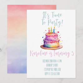 Rainbow Birthday Uitnodiging