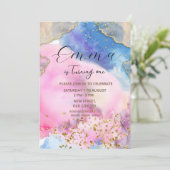 Rainbow Birthday Uitnodiging (Staand voorkant)