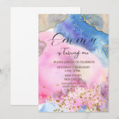 Rainbow Birthday Uitnodiging (Voorkant / Achterkant)