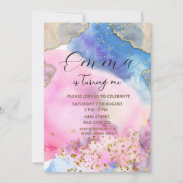 Rainbow Birthday Uitnodiging