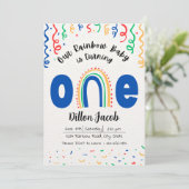 Rainbow Birthday Uitnodiging (Staand voorkant)