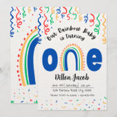 Rainbow Birthday Uitnodiging (Voorkant / Achterkant)