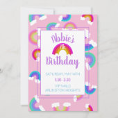 Rainbow Birthday Uitnodiging (Voorkant)