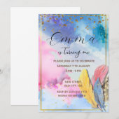 Rainbow Birthday Uitnodiging (Voorkant / Achterkant)