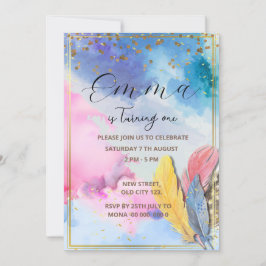 Rainbow Birthday Uitnodiging