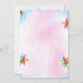 Rainbow Birthday Uitnodiging (Achterkant)