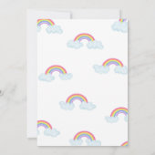 Rainbow Birthday Uitnodiging (Achterkant)
