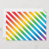 Rainbow Birthday Uitnodiging met foto  (Achterkant)