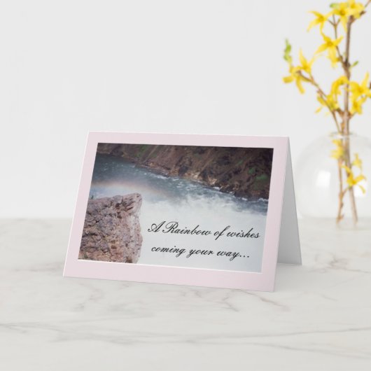 Rainbow Birthday Wish Kaart (Gele Bloem)