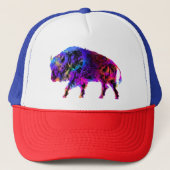 Rainbow Bison Buffalo Trucker Pet (Voorkant)