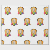 Rainbow Bite Me Badger Skull Cadeaupapier (Vlak)