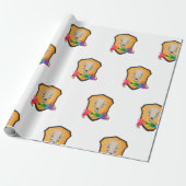 Rainbow Bite Me Badger Skull Cadeaupapier (Uitgerold)