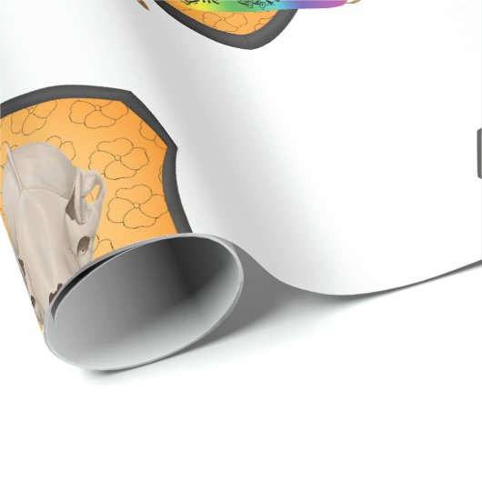 Rainbow Bite Me Badger Skull Cadeaupapier (Rol Hoek)