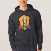 Rainbow Bite Me Badger Skull Hoodie (Voorkant)