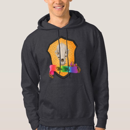 Rainbow Bite Me Badger Skull Hoodie (Voorkant)