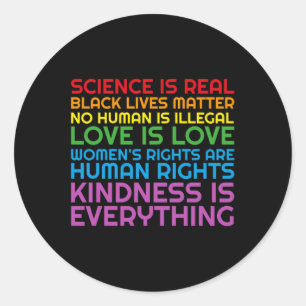 Rainbow Black Lives Science GLBTQ Anti Ice Hoodie Ronde Sticker