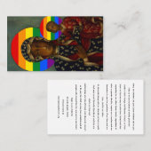 Rainbow Black Madonna Holy Card Visitekaartje (Voorkant / Achterkant)