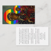 Rainbow Black Madonna Holy Kaart Visitekaartje (Voorkant / Achterkant)