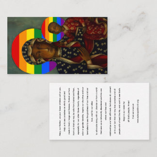 Rainbow Black Madonna Holy Kaart Visitekaartje
