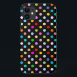 Rainbow & Black Polka Dot patroon iPhone 11 Hoesje<br><div class="desc">polka,  dot,  stippen,  schattig,  retro,  regenboog,  regenboog stippen,  regenboog polka stippen,  zwart,  funky, 1950s,  ontwerper,  cover,  cool,  trendy,  leuk,  design,  appel,  kleuren,  casemate,  hoesjes,  polka stippen,  polka dot, vlekken, vlek, dop ,  meisje,  vrolijk,  vrolijk,  blij,  50 s,  kleurrijk,  multicolor,  multicolorkleurig,  kleurrijk,  multicorkleurig,  multicolor,  tienergetisch</div>