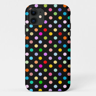 Rainbow & Black Polka Dot patroon iPhone 11 Hoesje