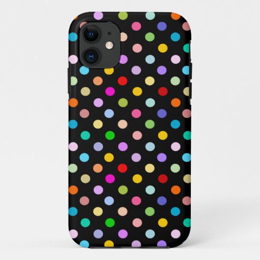 Rainbow & Black Polka Dot patroon Case-Mate iPhone Case (Achterkant)