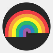 Rainbow Black Sticker (Voorkant)