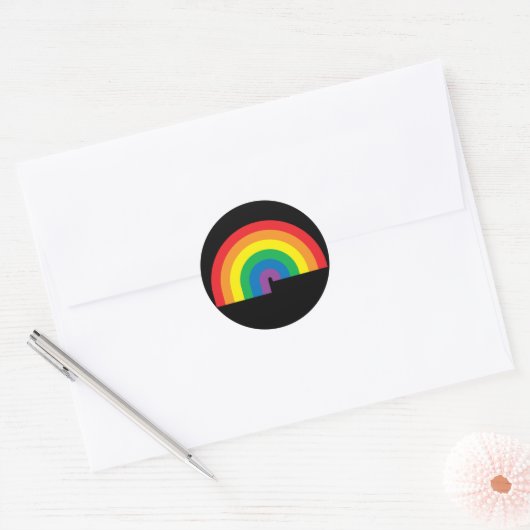 Rainbow Black Sticker (Envelop)