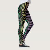 Rainbow Black Stripe Zebra — Leggings voor het afd (Rechts)