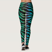 Rainbow Black Stripe Zebra — Leggings voor het afd (Achterkant)
